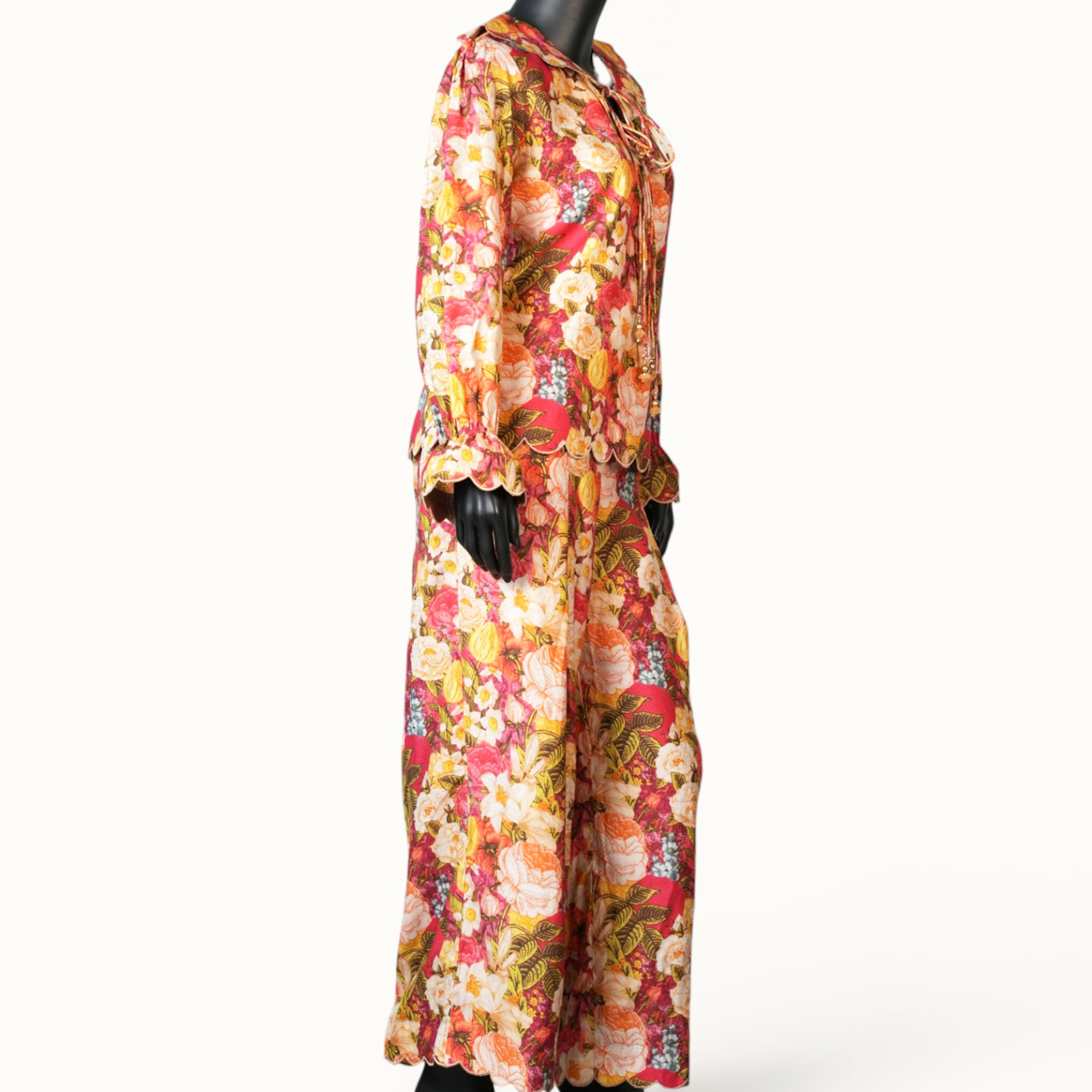 Multi-Floral Scallop Co-ord Set - ST-18975#1