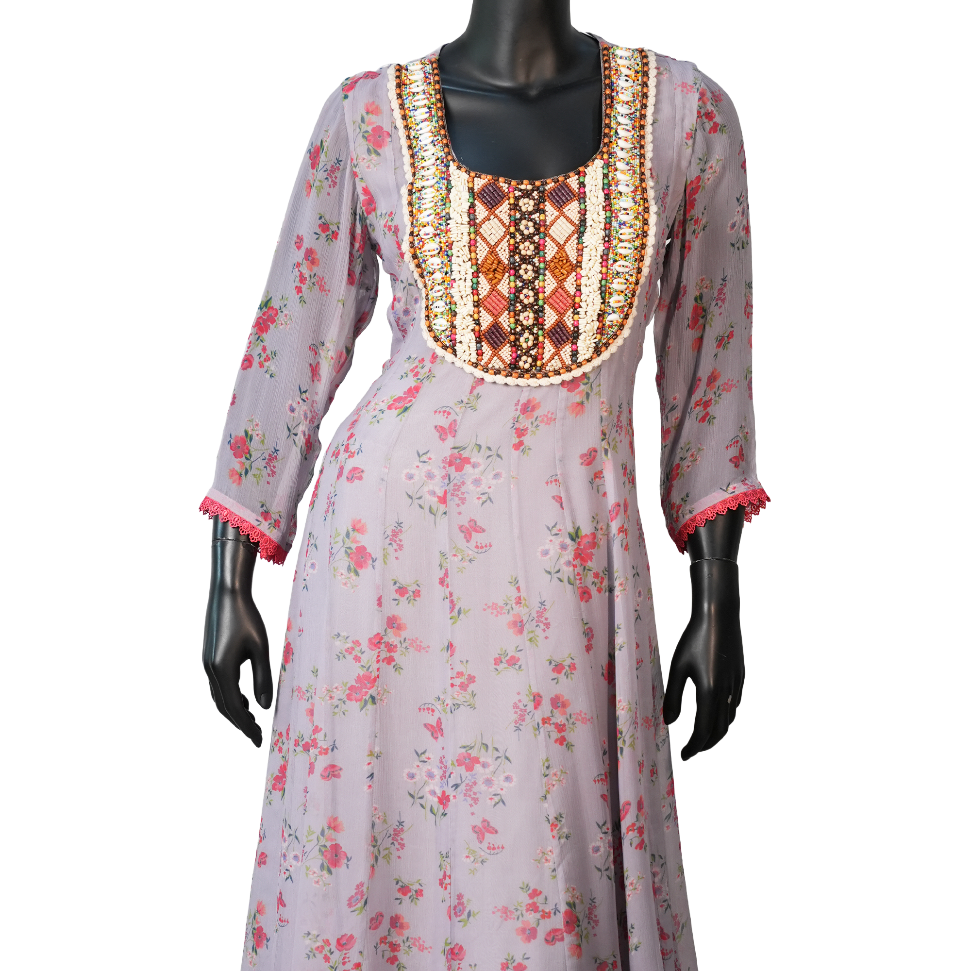 The Festive Floral Georgette Set - ST-19068#1
