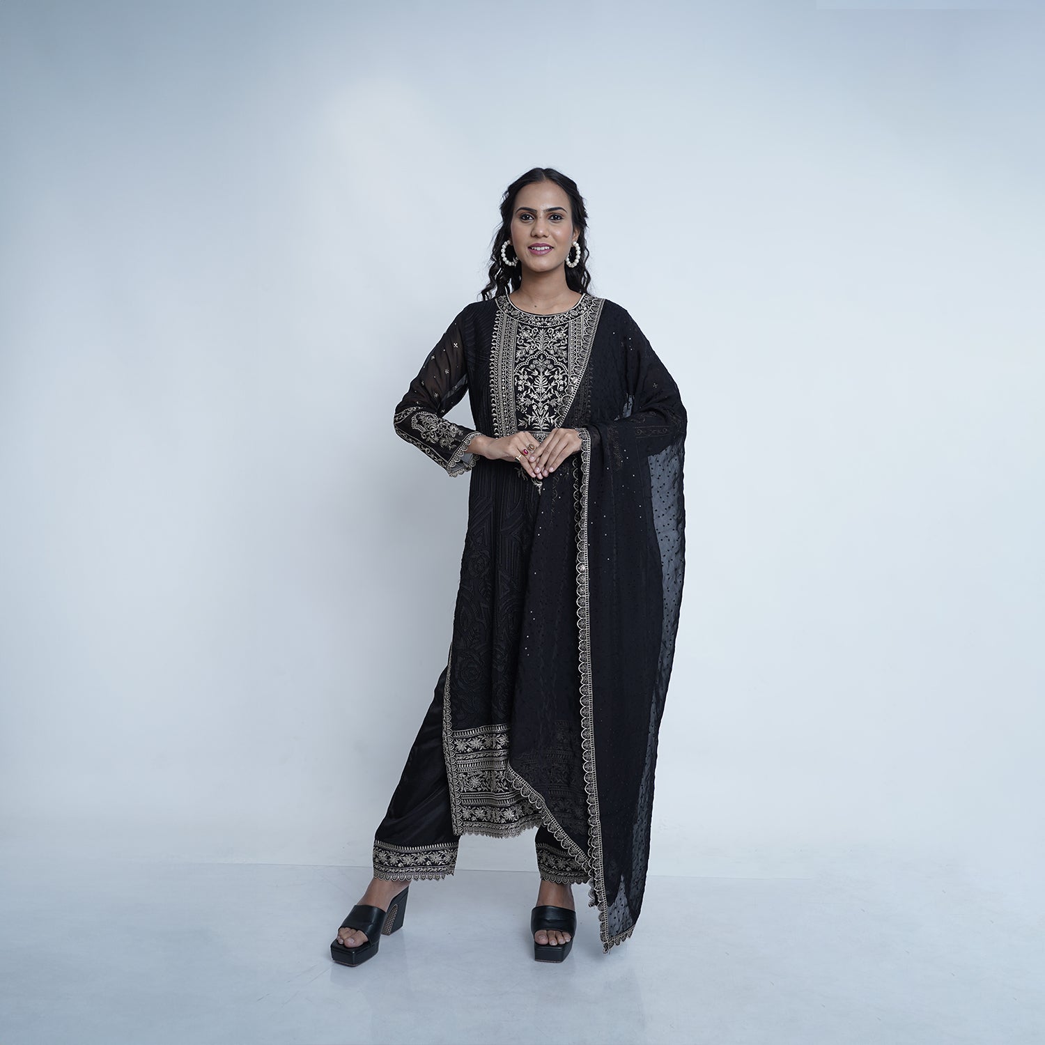 Black Stitched Suit