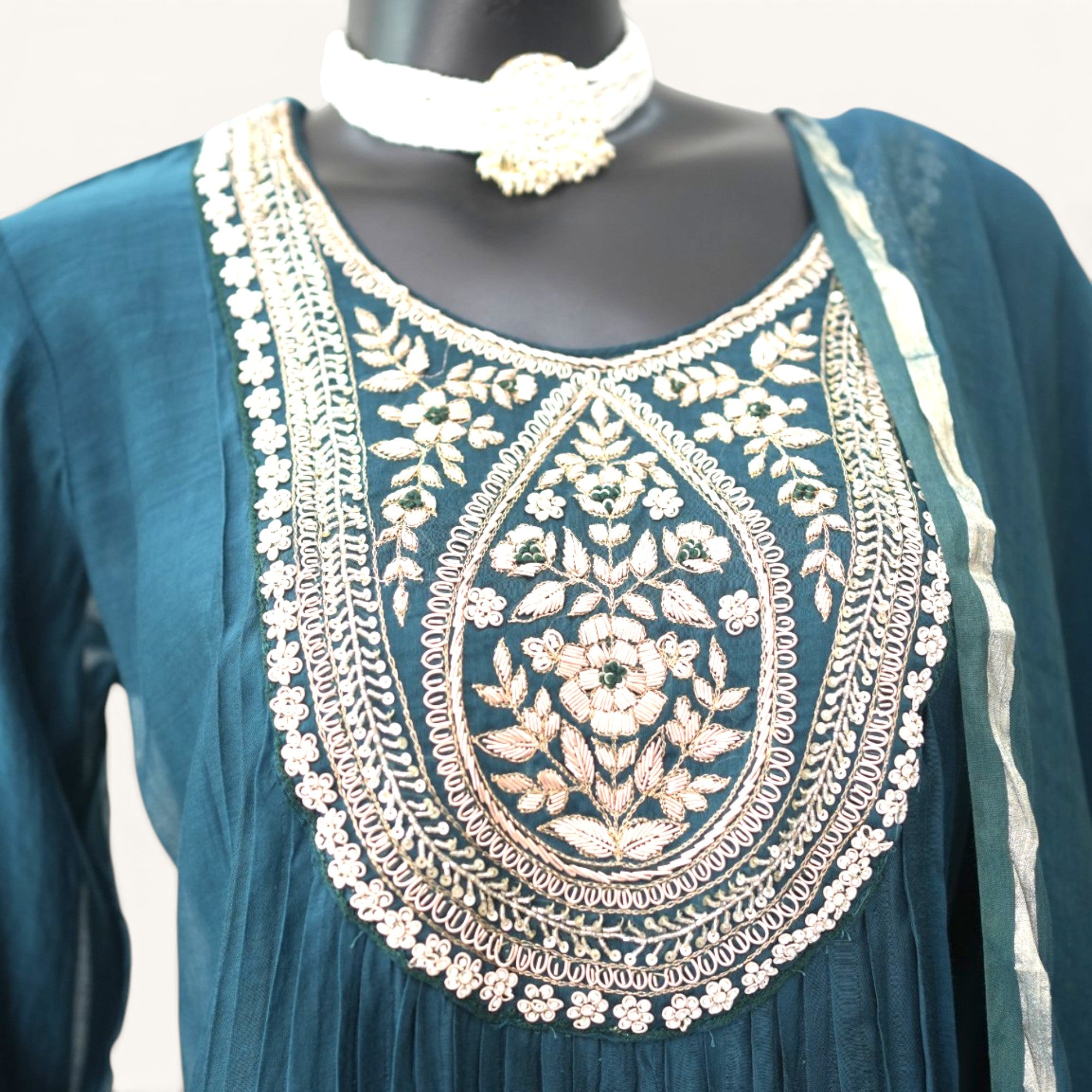 Moti Work Teal A-Line Set - ST-18728#1