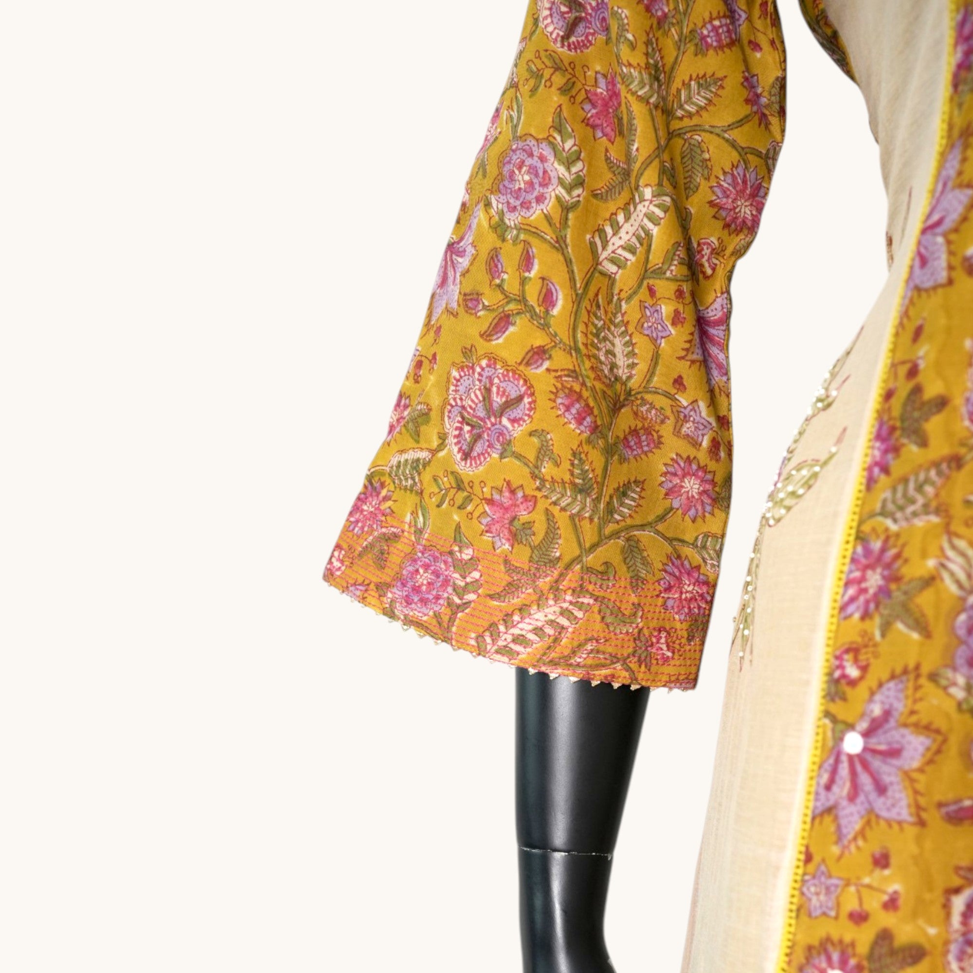 Mustard Kalamkari Style Set - UNST-18742#1