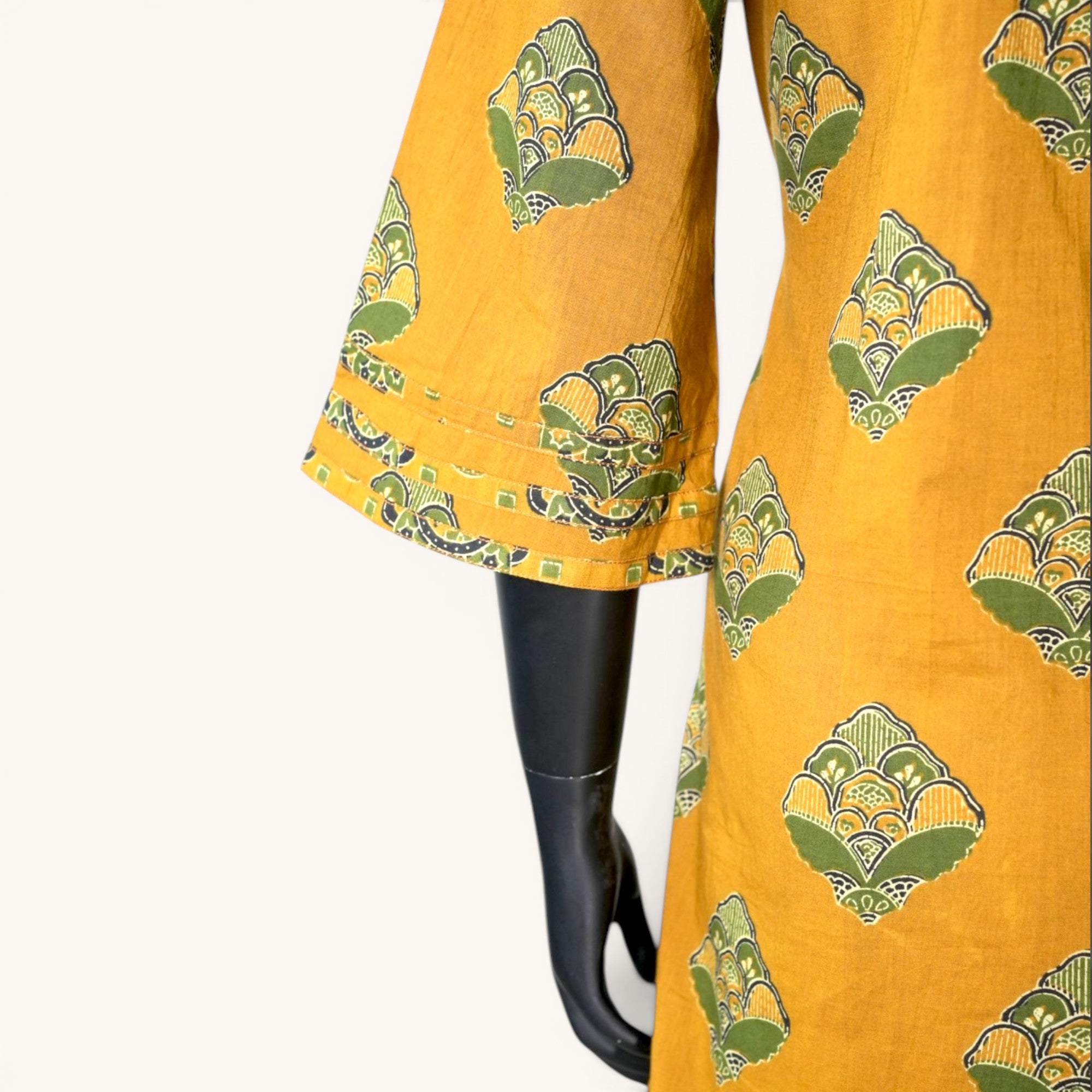 The Mustard Ajrakh Suit - UNST-18743#1