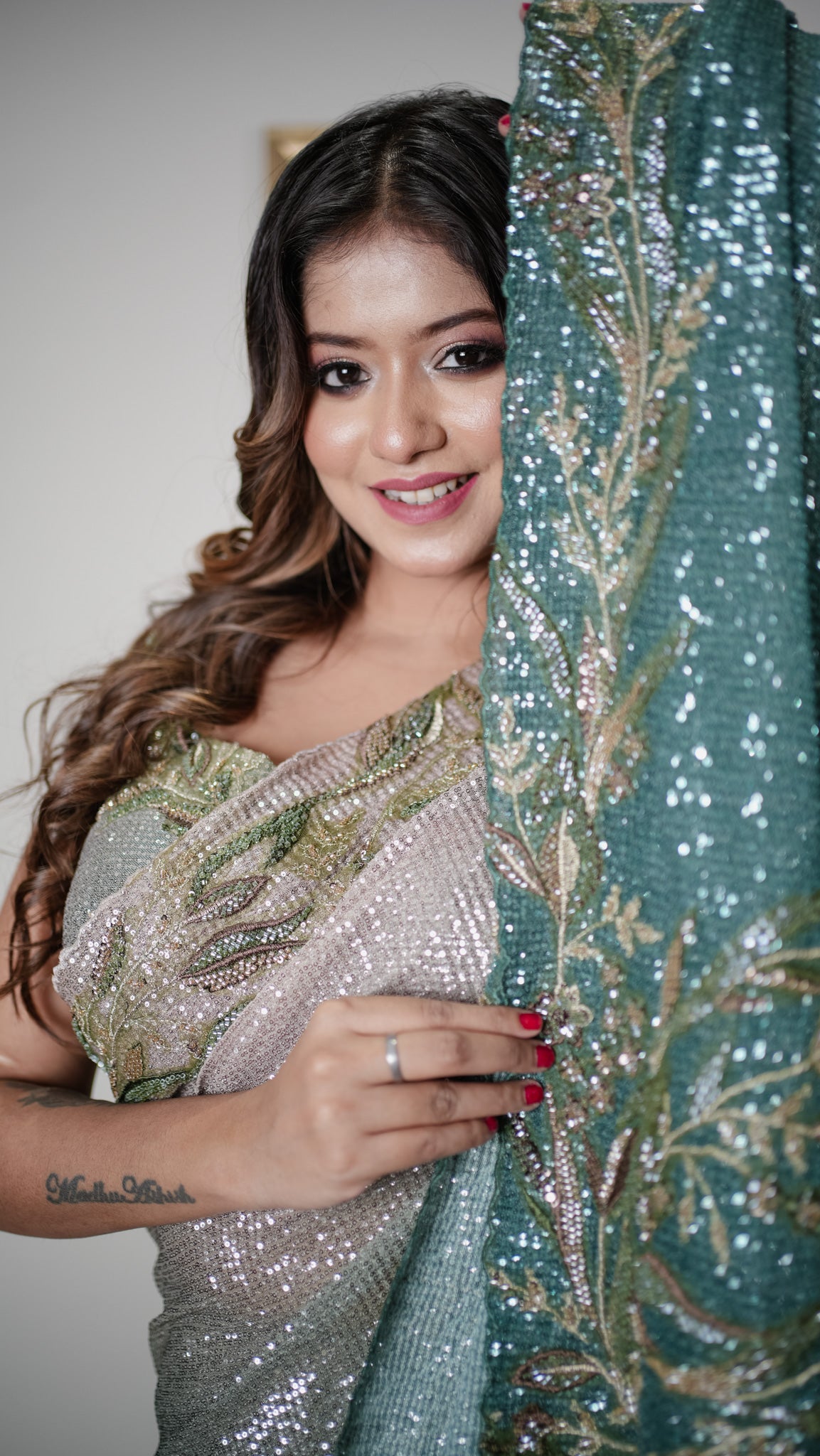 Glam Metallic Ombre Saree - SR-18627#1