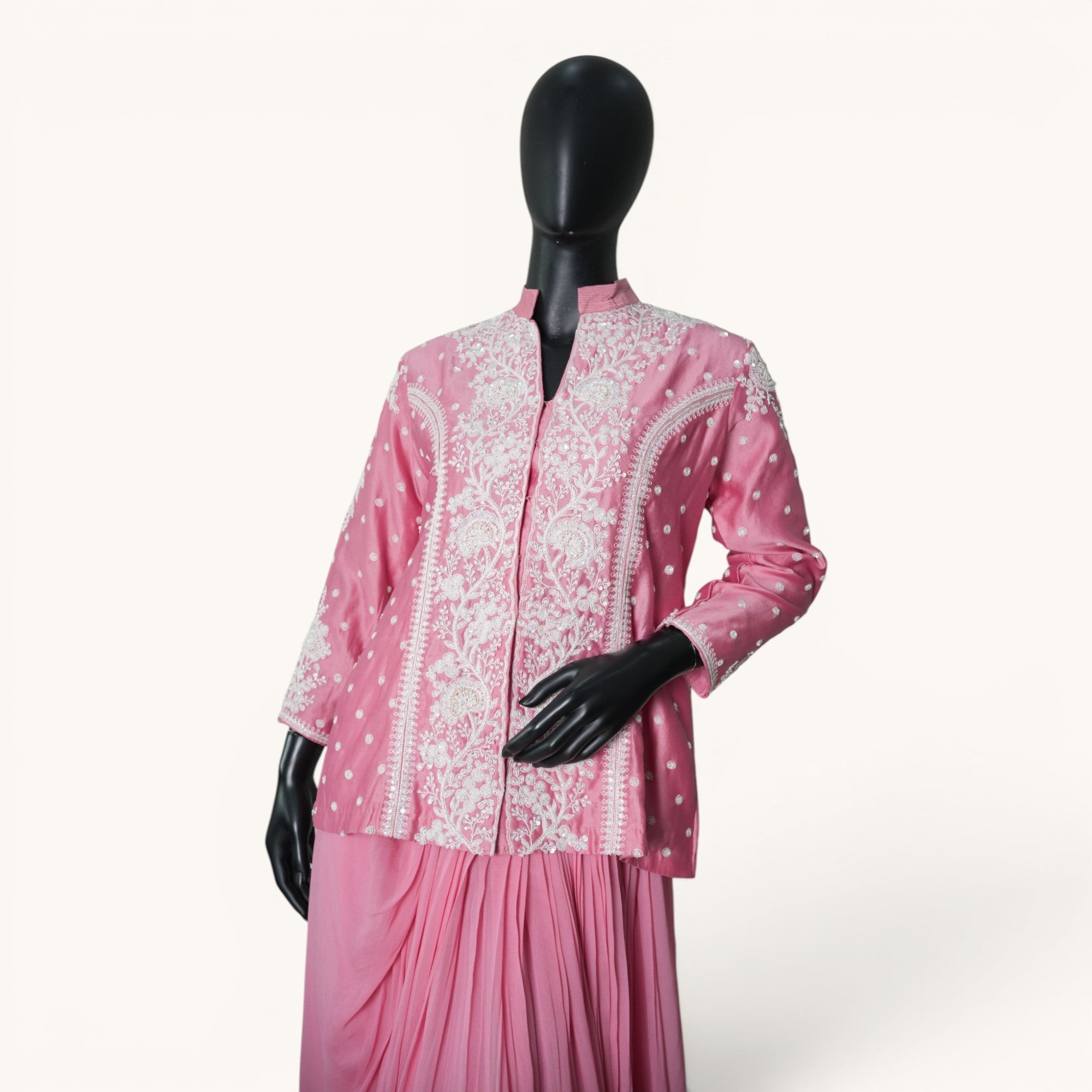 Candy Pink Indo-Western Set - ST-18514#1