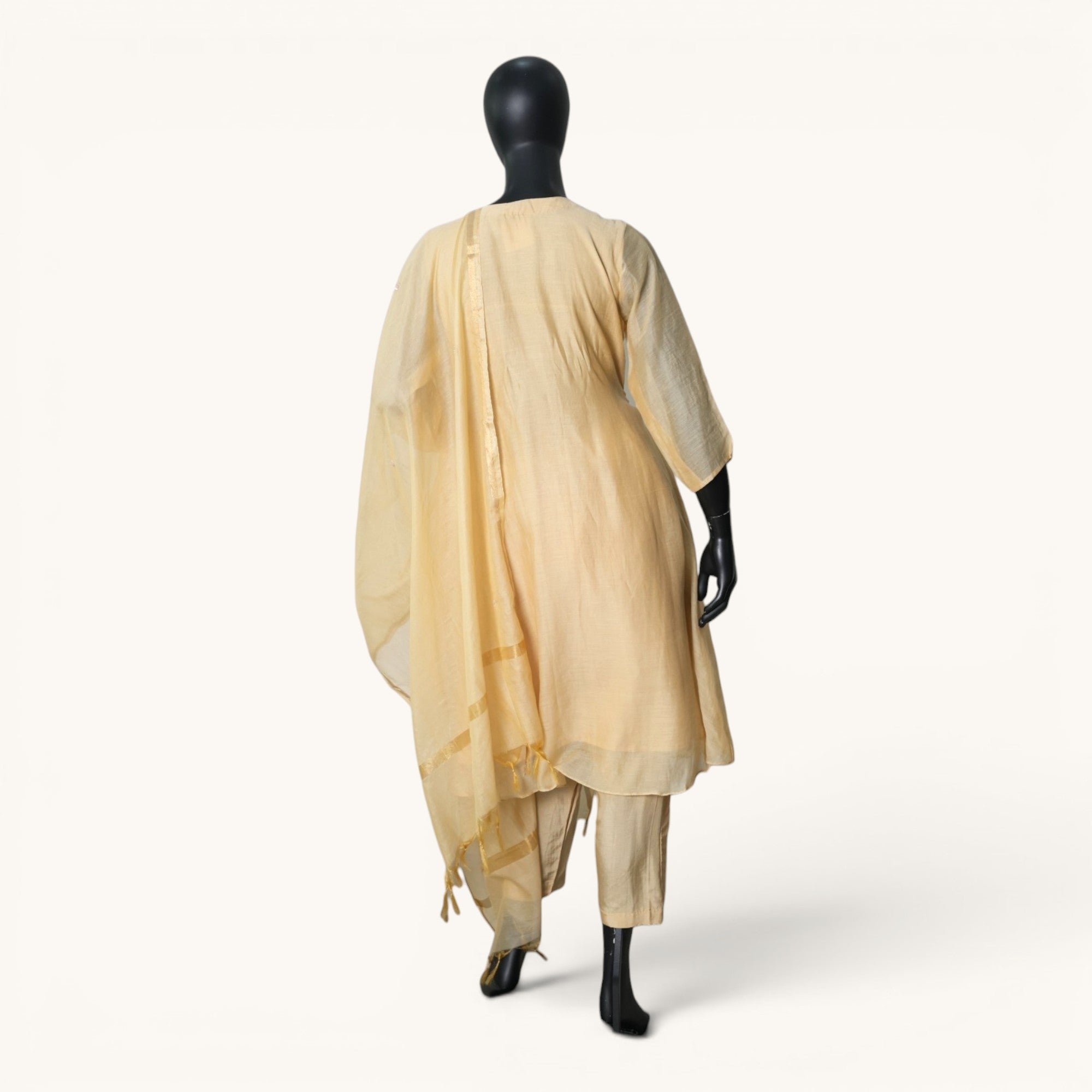Champagne-gold straight suit set - ST-18717#1