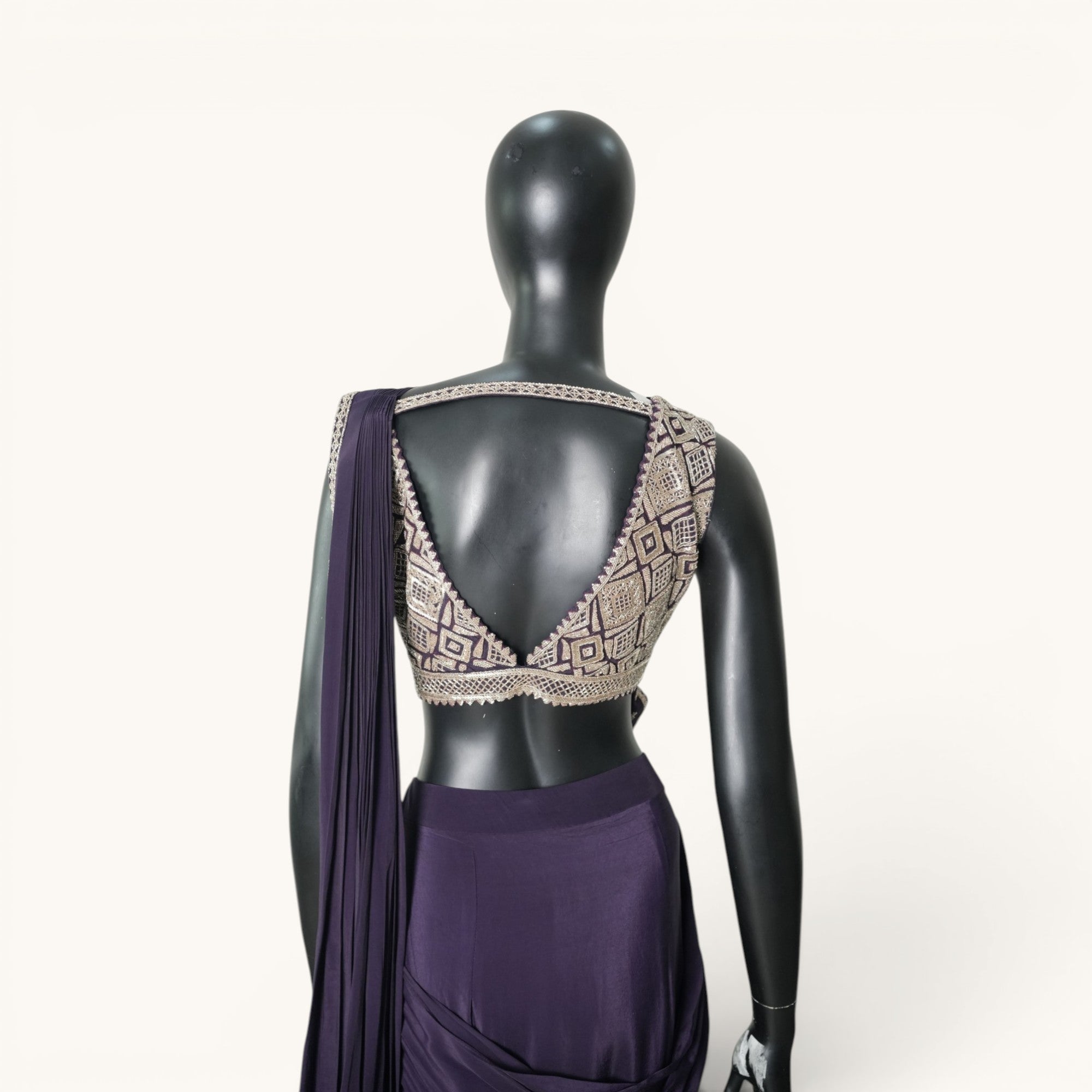 The Plum Cocktail Ready Saree - SR-18094#1