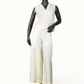 Ivory Chikankari Vest Co-ord Set - ST-18821#1