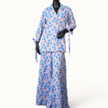 Lilac Floral Wrap Co-ord Set - ST-19073#1