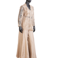 Gold Embellished Sheer Kurta with Palazzo Suit Set-ST-19160#1