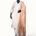 Peach Chikankari Lace Suit - ST-19065#1