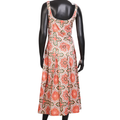 Geometric Print Sleeveless Pleated Midi Dress-KR-19260#1