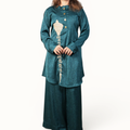 Teal Calligraphy Co-ord Set - ST-19066#1