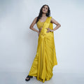 Satin Silk Mustard Saree