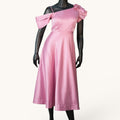 Candy Pink Jacquard Dress - KR-18961#1