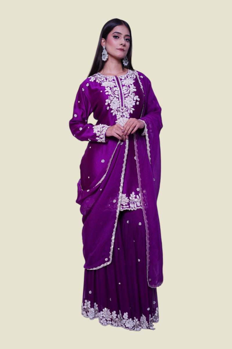 Purple Silk Suit