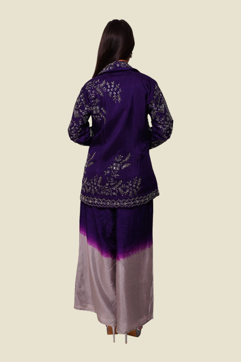 Purple Colored Indo-Western