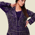 Purple Colored Indo-Western