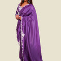 Purple Satin Slik Saree