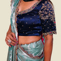 Aqua Green Silk Saree