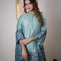 Sage Green Cutwork Suit - ST-18670#1