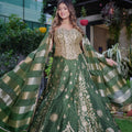 Emerald Gold Zardozi Lehenga Set - GH-18565#1