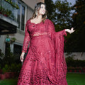 Wine Red Bridal Lehenga Set - GH-18479#1