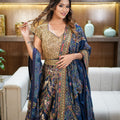 Midnight Blue Heritage Lehenga -GH-18381#1