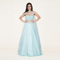 Sky Blue Embroidered Set