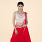 Dark Pink Drape Ghagra Set