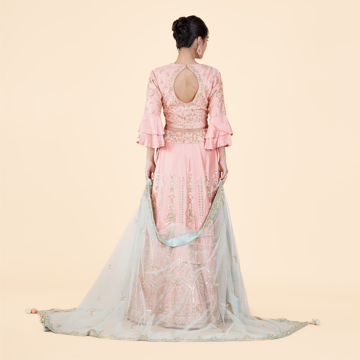 Peach Silk Ghagra