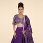 Purple Ghagra Set with Heavy Work