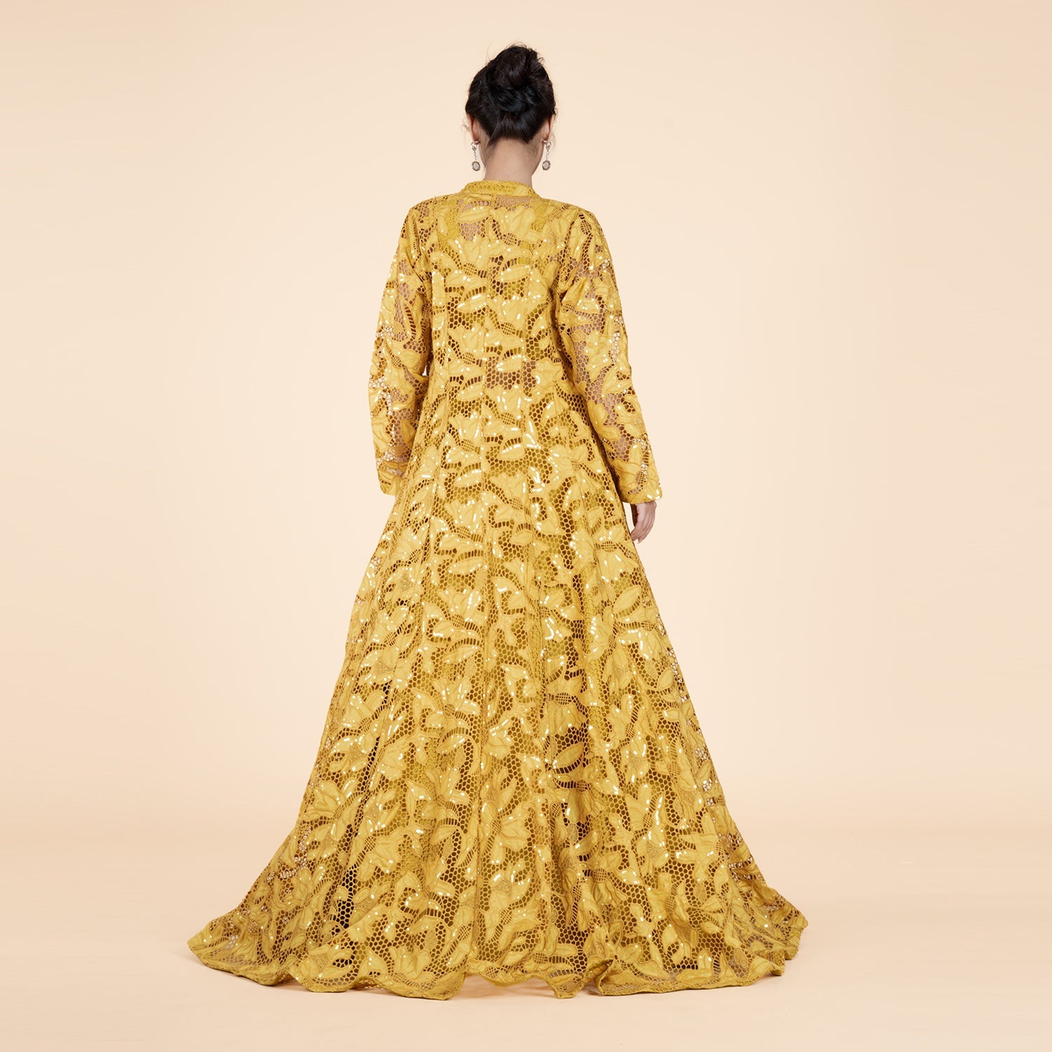 Yellow Silk Ghagra Set