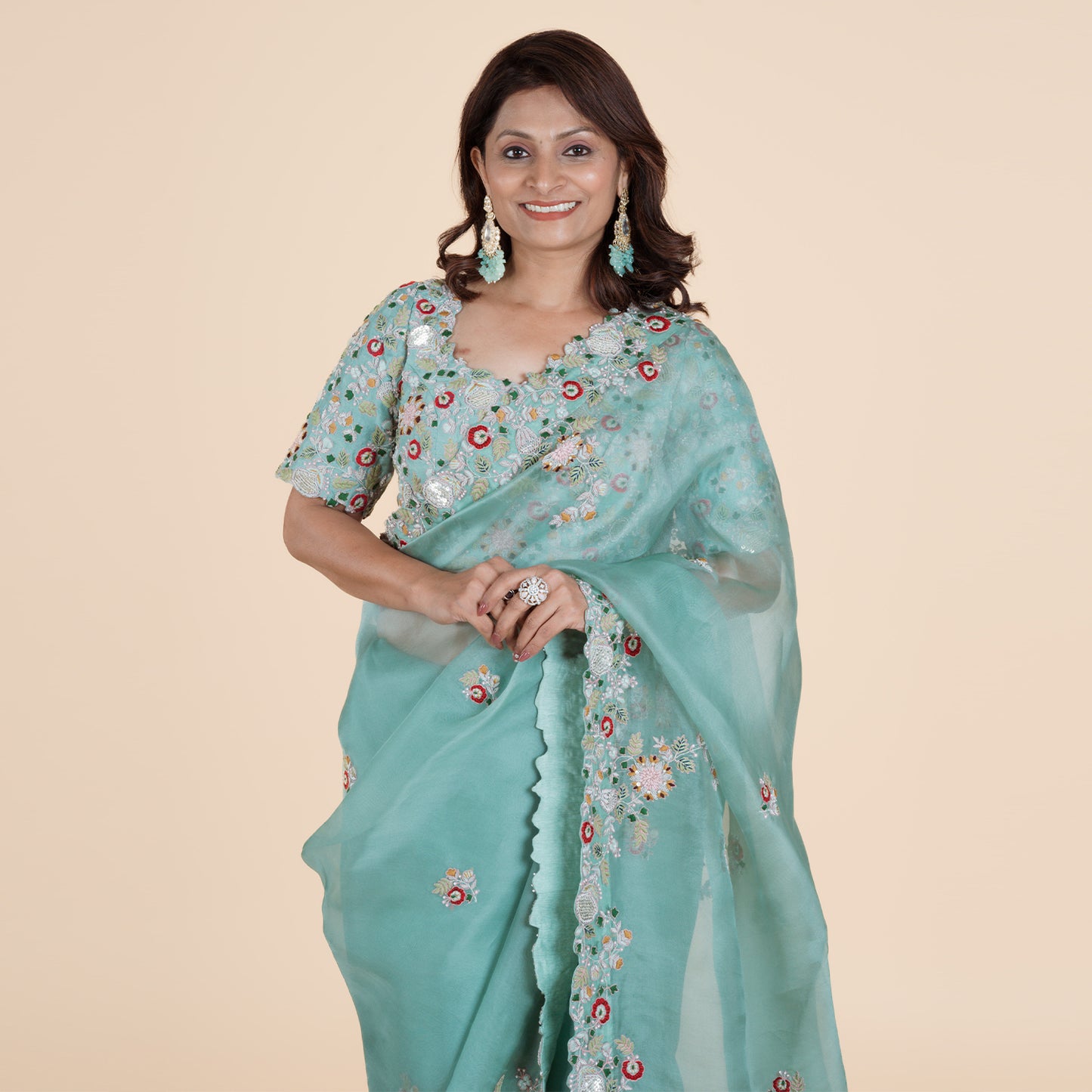 Aquamarine Dream Saree