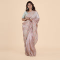 Peach Saree with a Touch of Elegance