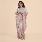 Peach Saree with a Touch of Elegance