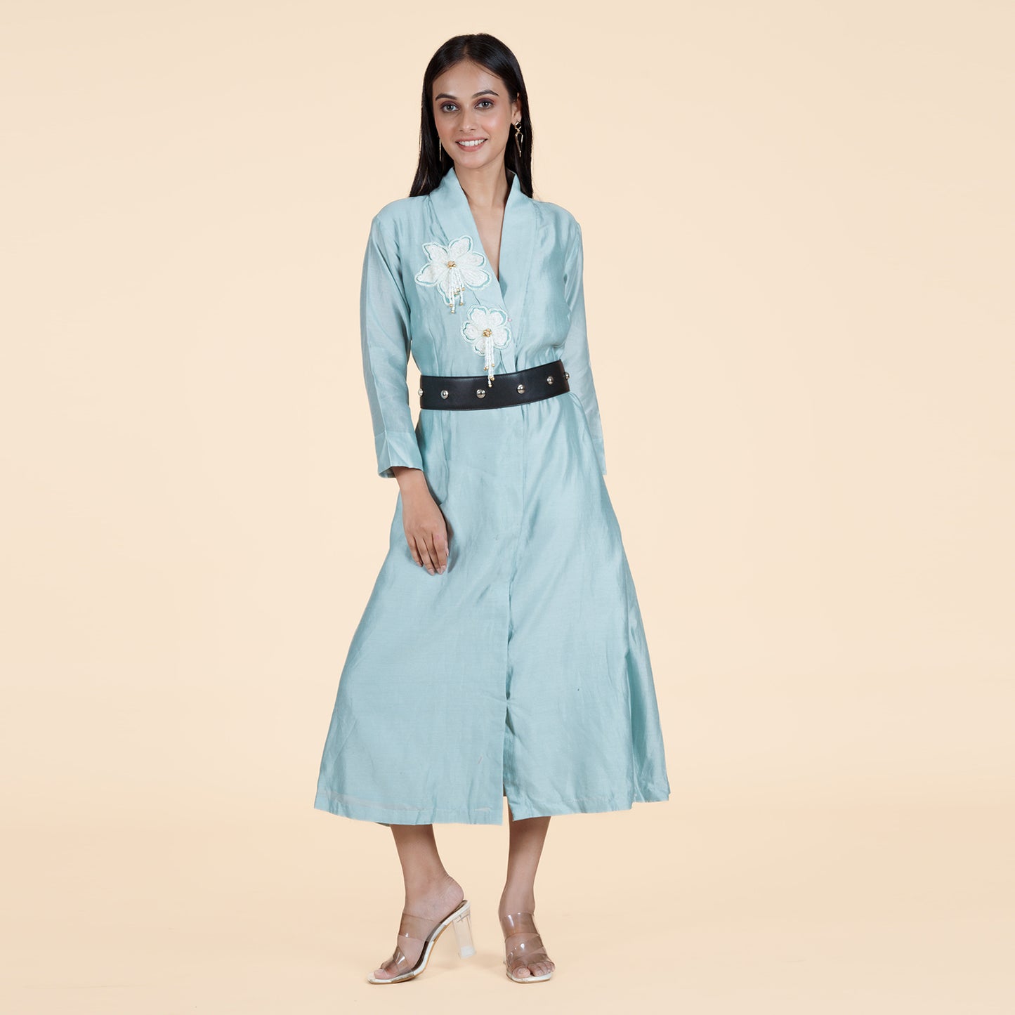 Pearl Perfect Midi Kurti with Leather Belt