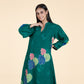 Kurti Pant Set with Floral Print & Sequence