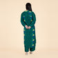 Kurti Pant Set with Floral Print & Sequence