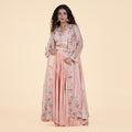 Pink Sharara Set with Organza & Gold Thread Work