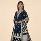 Navy Blue Kurti & Georgette Sharara Set