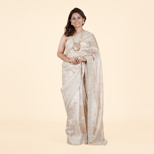 Cori Cut-Dana Tissue Saree