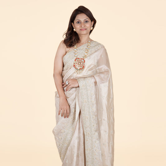 Cori Cut-Dana Tissue Saree