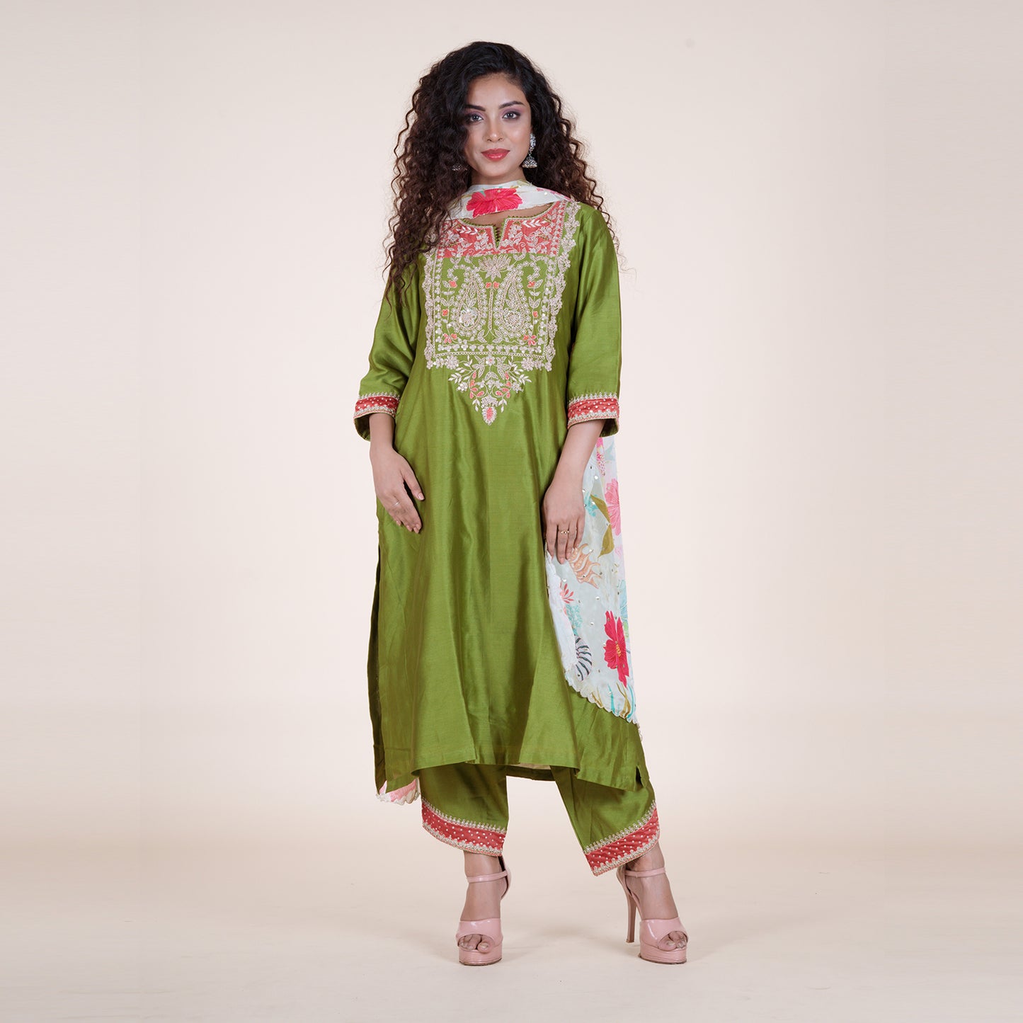 Green Goddess Kurti Set