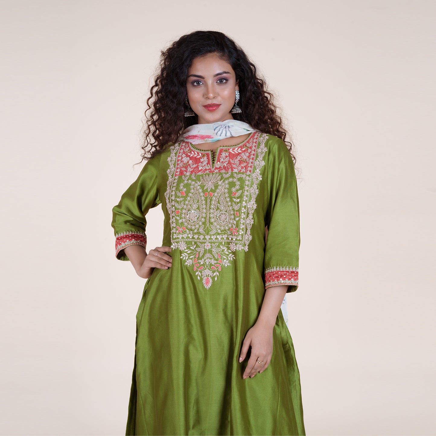 Green Goddess Kurti Set