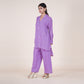 Purple Silk Lurex Co-Ord Set