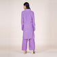 Purple Silk Lurex Co-Ord Set