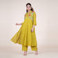 Mustard Embroidered Kurti