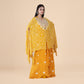 Bandhej Kaftan with Zari Tassels & Draped Skirt