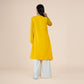 Golden Glow Mustard & White Organza Lurex Co-ord Set