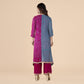 Bandhej Kurta Set with Sequence & Dori Accents